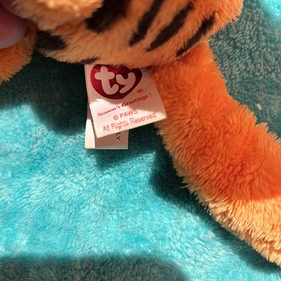 Garfield Ty Beanie Babies Christmas Stuffed Plush With Tag - Picture 5 of 5